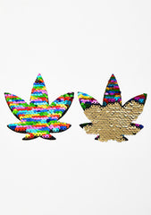 Funfetti Sequins To Gold Weed Leaf Pasties