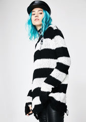 Icy Lost Cause Striped Sweater