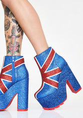 Nightmare Union Jack Platform Boots