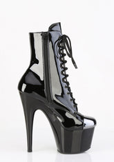 Adore-1020 Platform Ankle Steel Toe Boots-Black