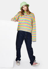 Glow Up Rainbow Knit Sweater