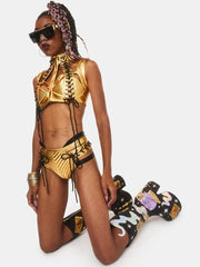 Golden Rude Awakening Lace-Up Shorts