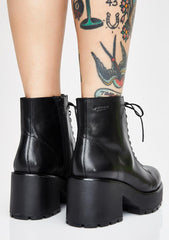 Dioon Lace Up Leather Boots