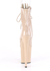 Flamingo-1021 Platform Peep Toe Ankle Boots-Nude