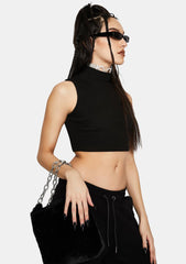 Top Hit Mock Neck Crop Tank