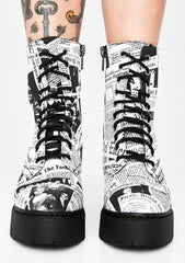 Breaking News Combat Boots