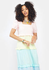 Rainbow Tiered Maxi Dress