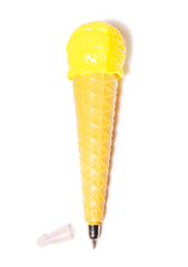 Single Scoop Ice Cream Pen - Yellow