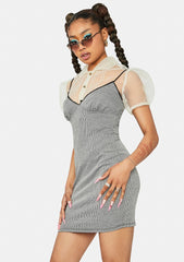 Tease 'Em Babe Houndstooth Bodycon Dress