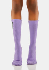 Purple Obey Eyes Icon Crew Socks