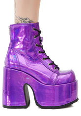 Camel-203 Platform Ankle Boots