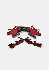 Charred Heart Hair Pin Set