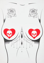 Heart Skull Pasties