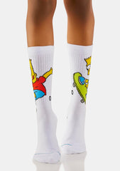 Bart Simpson Crew Socks