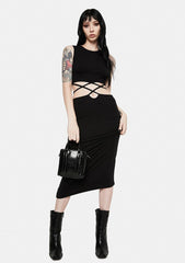 Fade To Black Midi Skirt Set