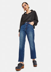 Ewa Beach Kate High Waist Crop Denim Jeans
