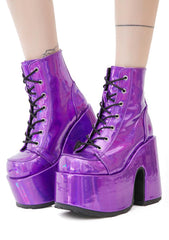 Camel-203 Platform Ankle Boots