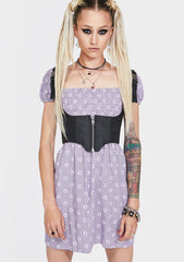 Lavender Daisy Field Eldre Dress