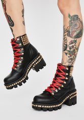 Slick Put In The Hours Lace Up Boots