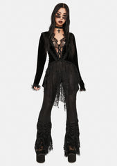Lace Bottom Mesh Pants