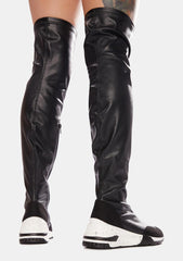 Street Trip Knee High Sneaker Boots