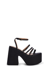 Black Tornado Platform Heels