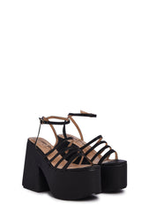 Black Tornado Platform Heels