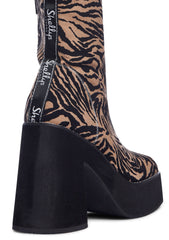 Natural Jupe Platform Ankle Boots