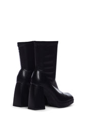Dark Quiet Approach Heeled Sock Boots