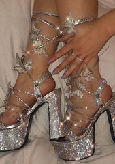 Blindin' Pixie Queen Lace Up Heels
