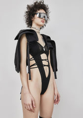 Reverb Deep Cut Strappy Bodysuit