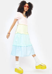 Rainbow Tiered Maxi Dress