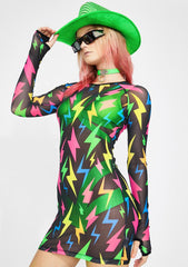 Stereo Shock Mesh Dress