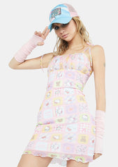 Hello Kitty Patchwork Bodycon Dress