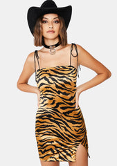 Gold Tiger Verso Mini Dress