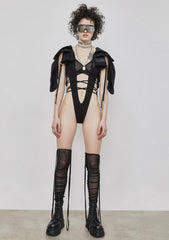 Reverb Deep Cut Strappy Bodysuit