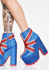Nightmare Union Jack Platform Boots