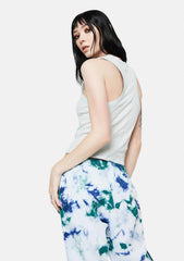Light Blue Hailey Ribbed Baby Tank
