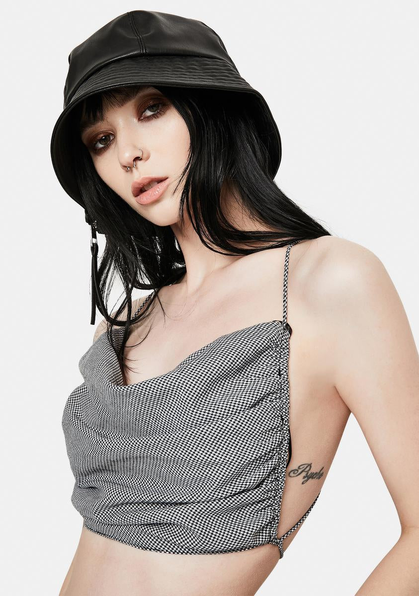 Born To Be Wild Houndstooth Crop Top