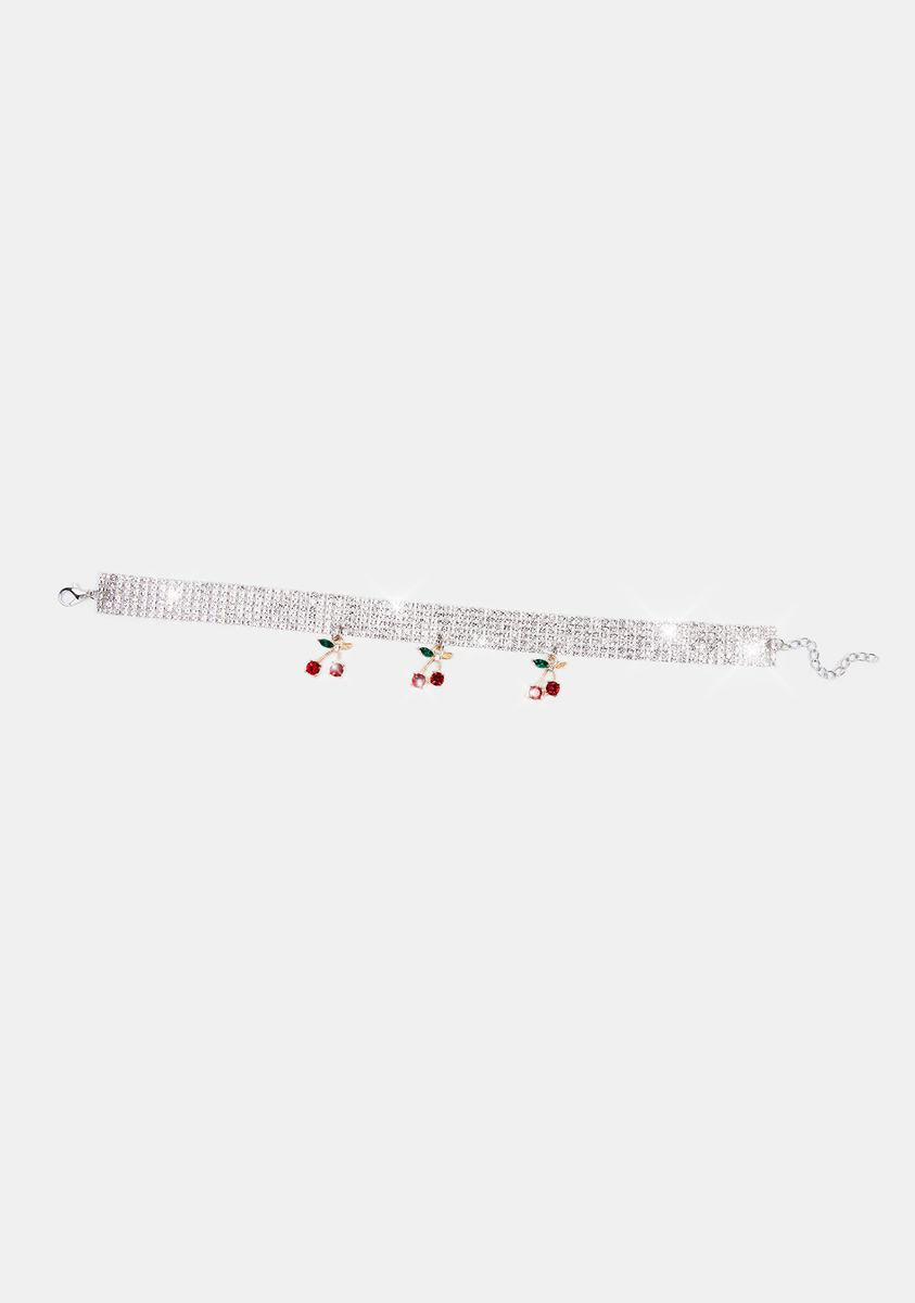 Cherry Divine Rhinestone Choker