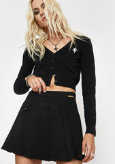 Filter Asymmetrical Pleated Skirt