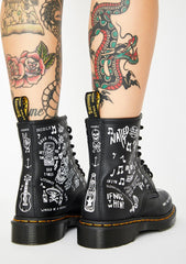 1460 Scribble Combat Boots