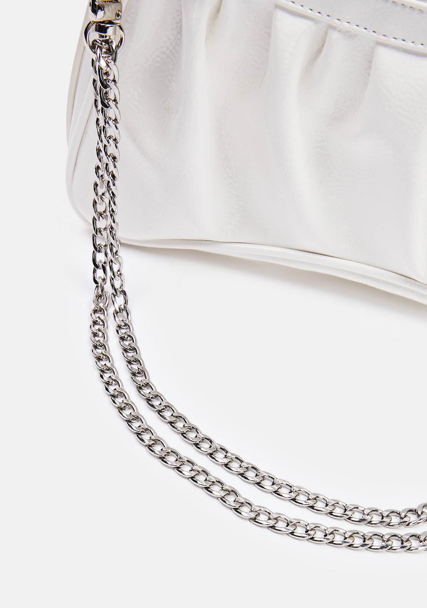 Filter Ruched PVC Shoulder Bag
