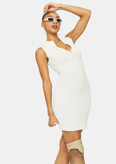 Pure Lady Luck Ribbed Mini Dress
