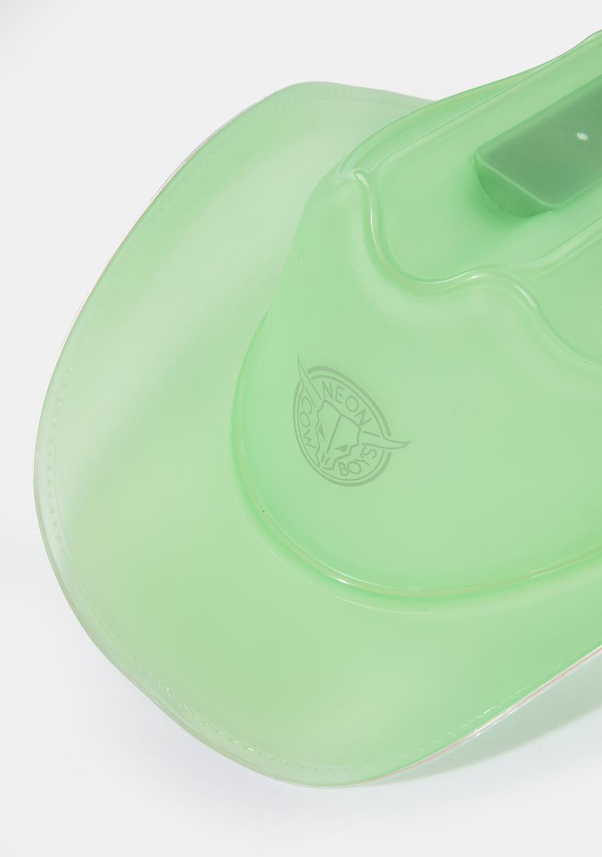 Green Light Up Cowboy Hat