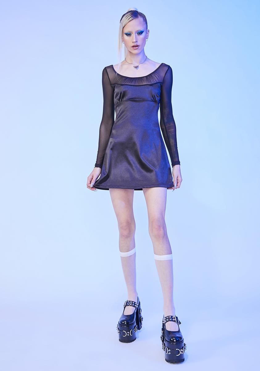 Tossing And Turning Satin Mini Dress