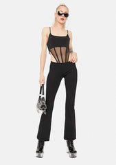 Give Me Time Paneled Mesh Bodysuit