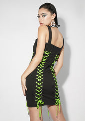 Got It Bad Lace Up Bodycon Dress