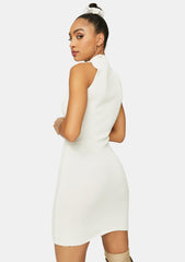 Pure Lady Luck Ribbed Mini Dress