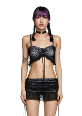 Celestial Angel Skirt Set - Black